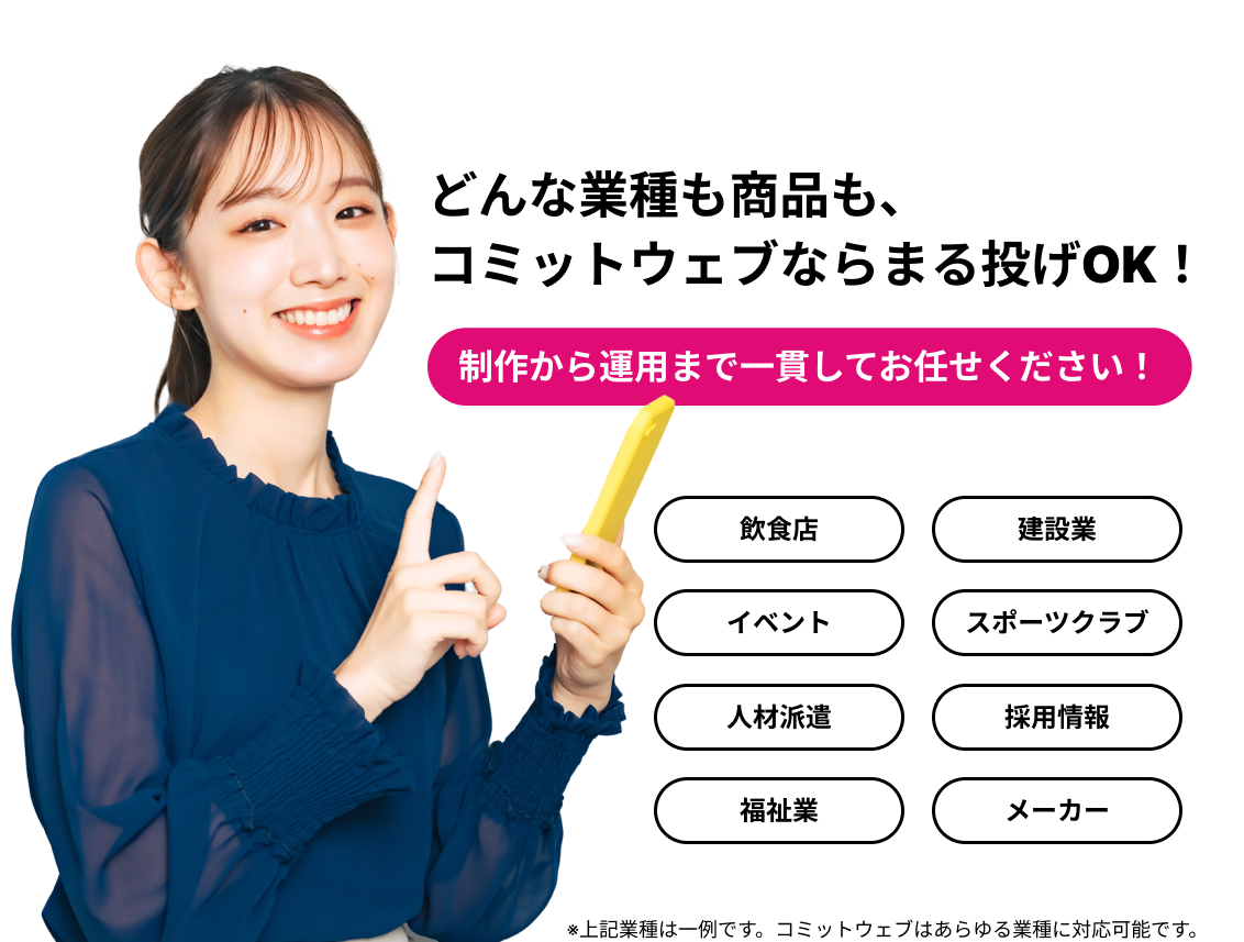 ハイクオリティ定額ホームページ制作サービス コミットウェブ